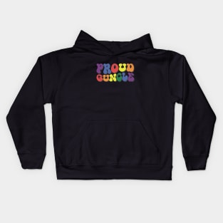 Proud Guncle '70s Retro Style – lgbt gay uncle Guncle's Day  humorous brother gift Kids Hoodie